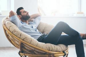 Man relaxed on chair